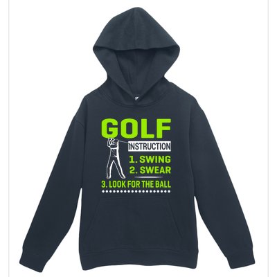 Funny Golf Instructions Urban Pullover Hoodie