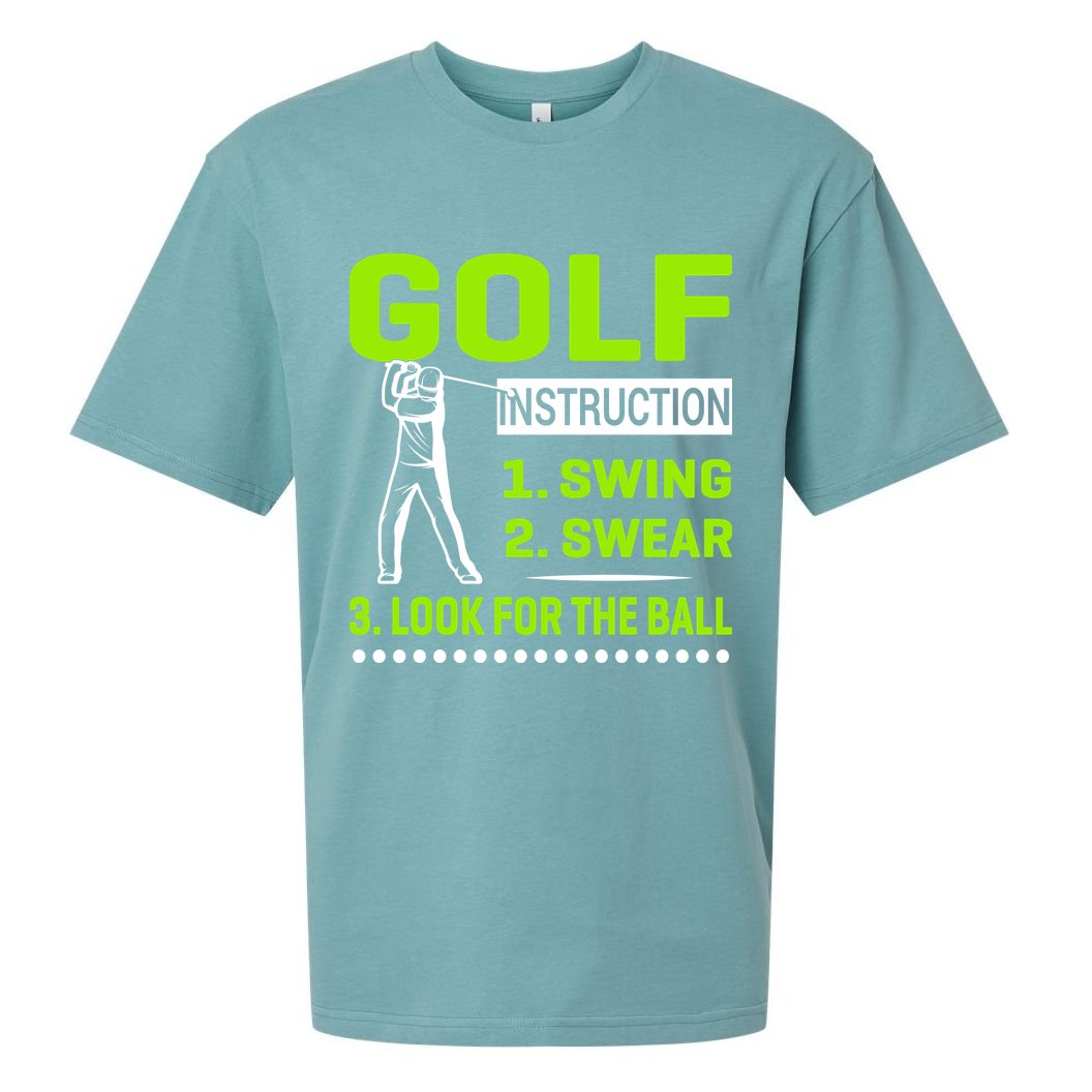 Funny Golf Instructions Sueded Cloud Jersey T-Shirt