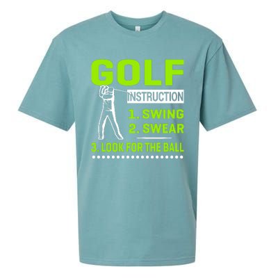 Funny Golf Instructions Sueded Cloud Jersey T-Shirt