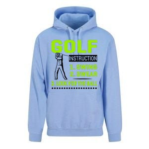 Funny Golf Instructions Unisex Surf Hoodie