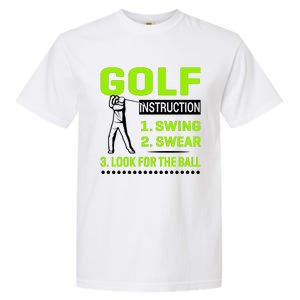 Funny Golf Instructions Garment-Dyed Heavyweight T-Shirt