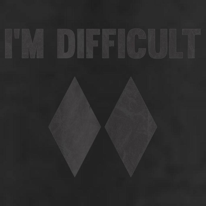 Funny Gift I'm Difficult Double Black Diamond Ski Snowboard Gift 7 Panel Mesh Trucker Snapback Hat