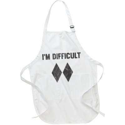 Funny Gift I'm Difficult Double Black Diamond Ski Snowboard Gift Apron