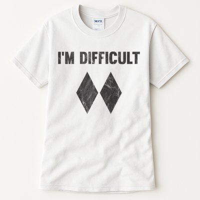 Funny Gift I'm Difficult Double Black Diamond Ski Snowboard Gift Tall T-Shirt