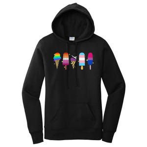 Funny Gay Ice Cream Pride Lgbt Gift Women's Pullover Hoodie