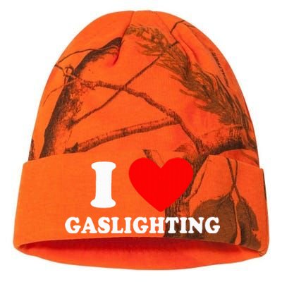 Funny Gaslight I Love Gaslighting I Heart Gaslighting  Kati Licensed 12" Camo Beanie