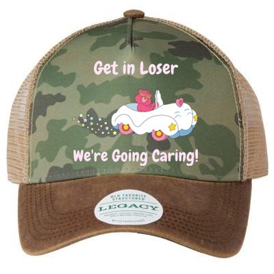 Funny Get In Loser, We're Going Caring Bear Legacy Tie Dye Trucker Hat