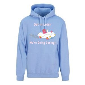 Funny Get In Loser, We're Going Caring Bear Unisex Surf Hoodie