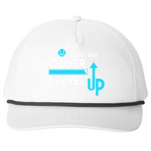 Funny Gaming I Dont Get Older I Level Up Gamer Birthday Cool Gift Snapback Five-Panel Rope Hat