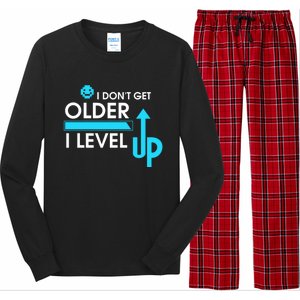 Funny Gaming I Dont Get Older I Level Up Gamer Birthday Cool Gift Long Sleeve Pajama Set