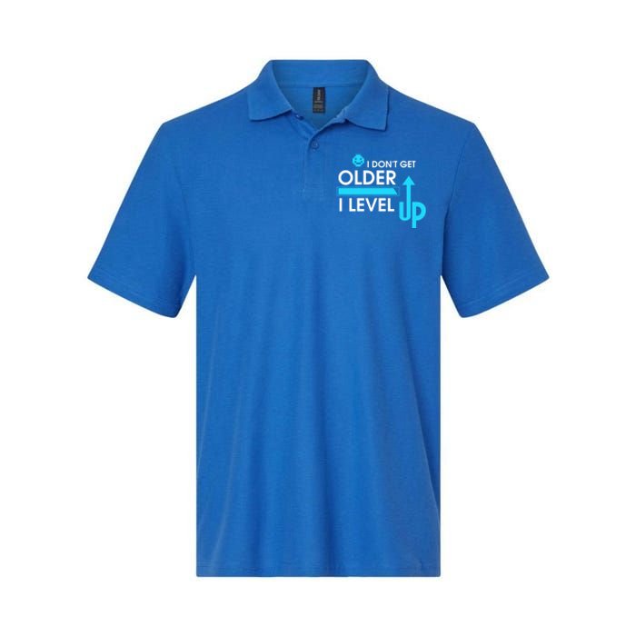 Funny Gaming I Dont Get Older I Level Up Gamer Birthday Cool Gift Softstyle Adult Sport Polo