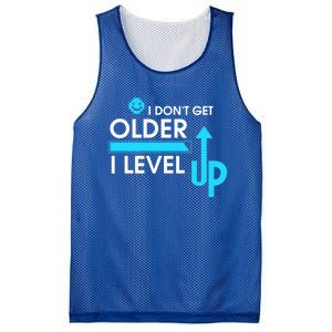 Funny Gaming I Dont Get Older I Level Up Gamer Birthday Cool Gift Mesh Reversible Basketball Jersey Tank