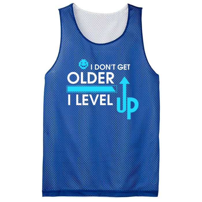 Funny Gaming I Dont Get Older I Level Up Gamer Birthday Cool Gift Mesh Reversible Basketball Jersey Tank