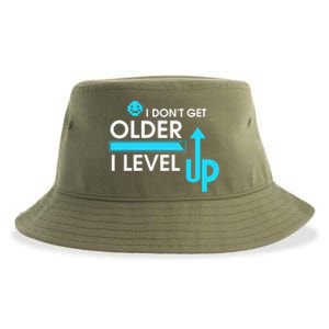 Funny Gaming I Dont Get Older I Level Up Gamer Birthday Cool Gift Sustainable Bucket Hat