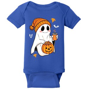 Funny Ghost Ing Coffee Trick Or Treat Pumpkin Bucket Cute Gift Baby Bodysuit