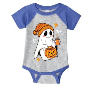 Funny Ghost Ing Coffee Trick Or Treat Pumpkin Bucket Cute Gift Infant Baby Jersey Bodysuit