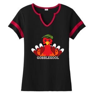 Funny Gobblegool Italian Gobble Turkey Day Fall Thanksgiving Ladies Halftime Notch Neck Tee