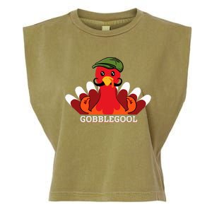 Funny Gobblegool Italian Gobble Turkey Day Fall Thanksgiving Garment-Dyed Women's Muscle Tee