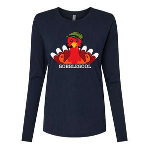 Funny Gobblegool Italian Gobble Turkey Day Fall Thanksgiving Womens Cotton Relaxed Long Sleeve T-Shirt