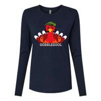 Funny Gobblegool Italian Gobble Turkey Day Fall Thanksgiving Womens Cotton Relaxed Long Sleeve T-Shirt