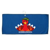 Funny Gobblegool Italian Gobble Turkey Day Fall Thanksgiving Large Microfiber Waffle Golf Towel