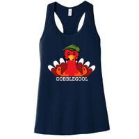 Funny Gobblegool Italian Gobble Turkey Day Fall Thanksgiving Women's Racerback Tank