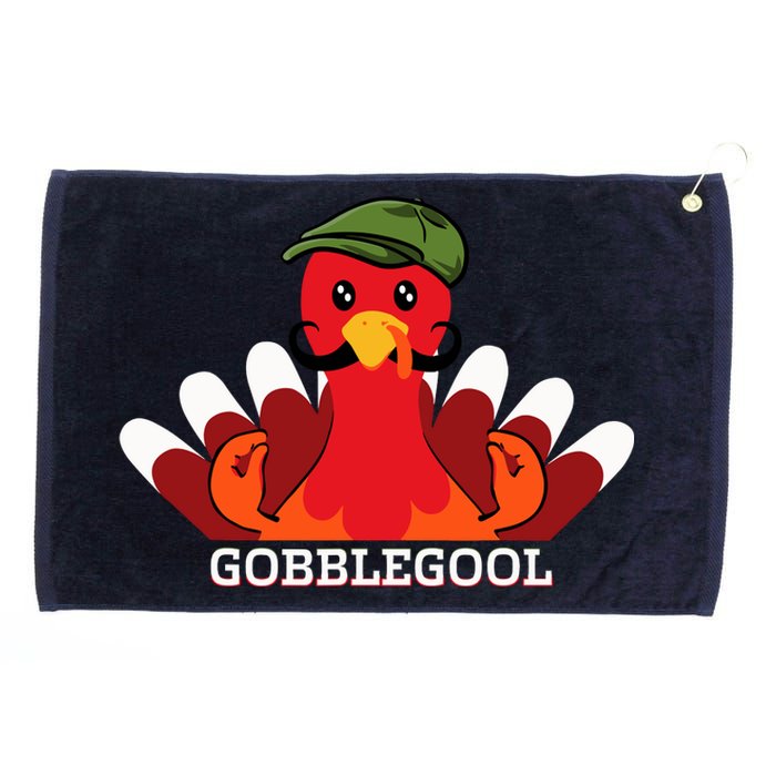 Funny Gobblegool Italian Gobble Turkey Day Fall Thanksgiving Grommeted Golf Towel