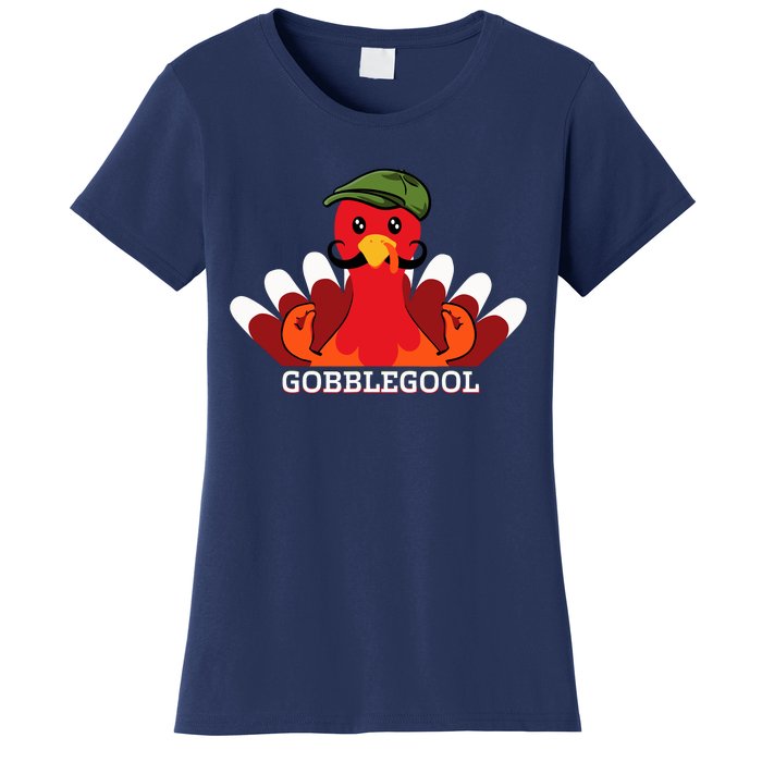 Funny Gobblegool Italian Gobble Turkey Day Fall Thanksgiving Women's T-Shirt