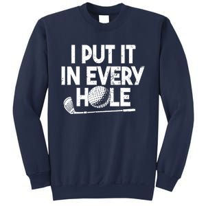 Funny Golfing I Put It In Every Hole Golf Player Golf Gift Sweatshirt