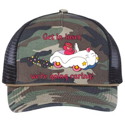 Funny Get In Loser, We're Going Caring Retro Rope Trucker Hat Cap