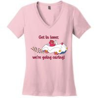 Funny Get In Loser, We're Going Caring Women's V-Neck T-Shirt