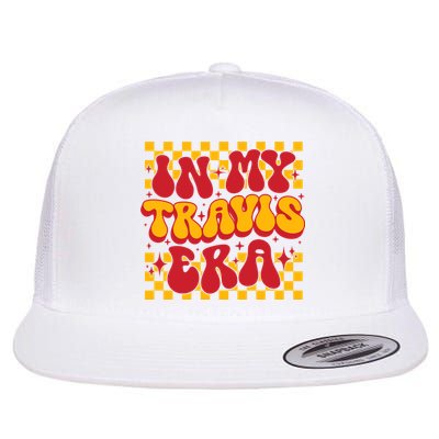 Funny Groovy In My Travis Era Flat Bill Trucker Hat
