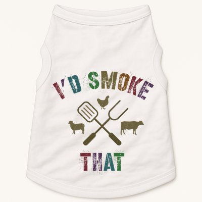 Funny Grilling ID Smoke That Grill Daddy Pit Meat Squad Doggie Tank