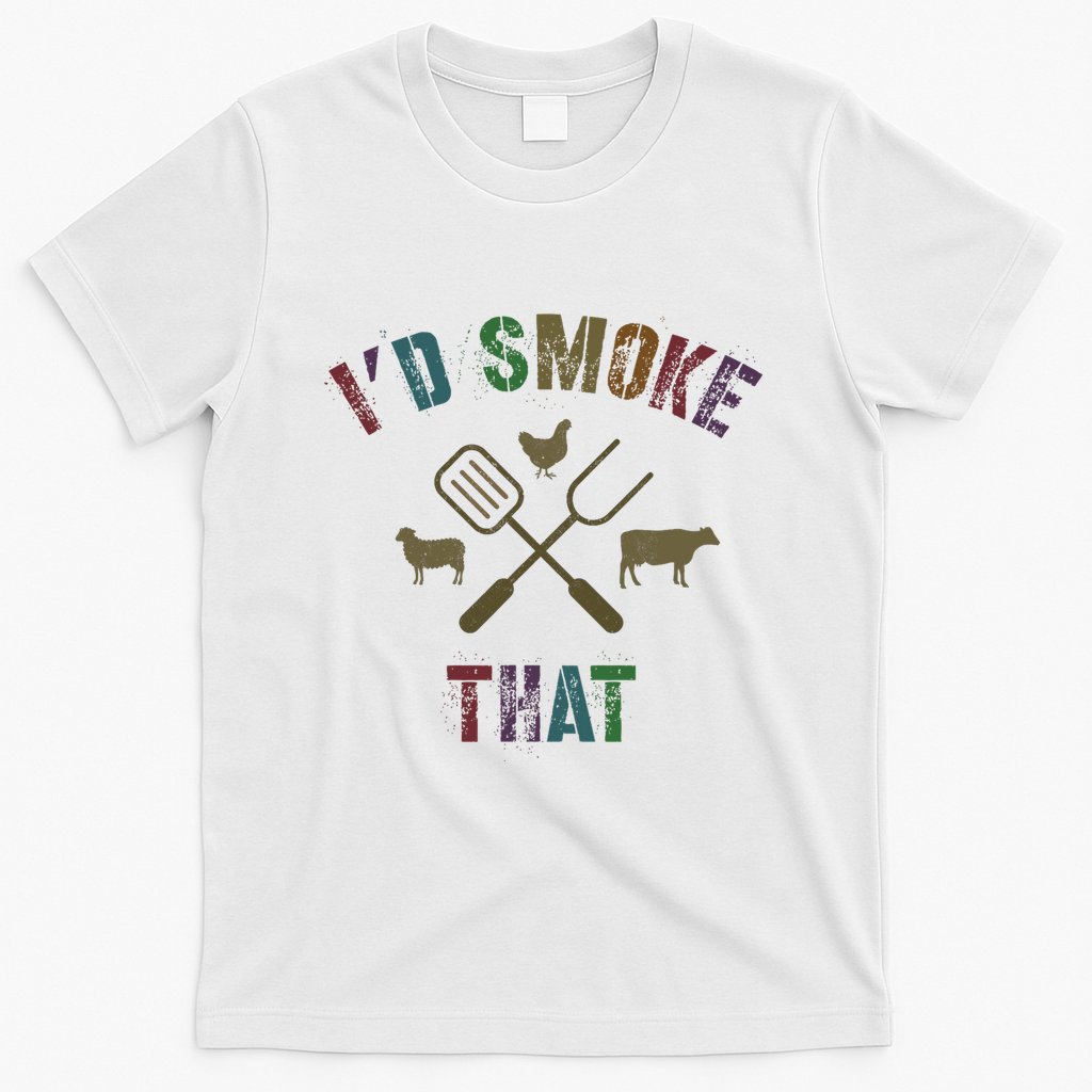 Funny Grilling ID Smoke That Grill Daddy Pit Meat Squad T-Shirt
