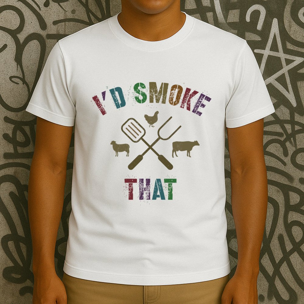 Funny Grilling ID Smoke That Grill Daddy Pit Meat Squad T-Shirt