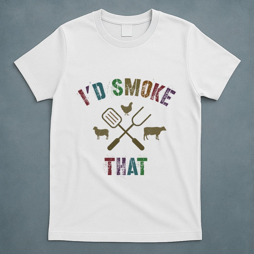 Funny Grilling ID Smoke That Grill Daddy Pit Meat Squad T-Shirt