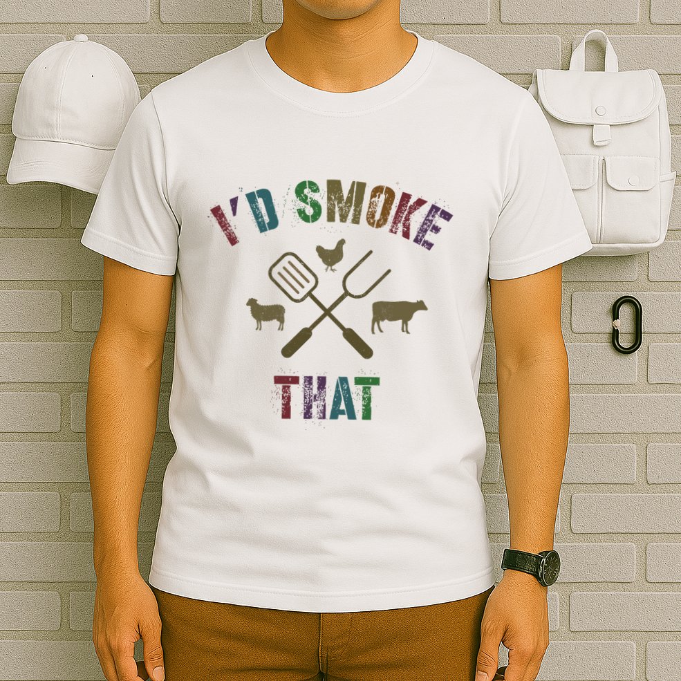 Funny Grilling ID Smoke That Grill Daddy Pit Meat Squad T-Shirt