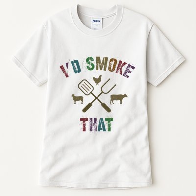 Funny Grilling ID Smoke That Grill Daddy Pit Meat Squad Tall T-Shirt