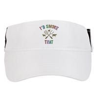 Funny Grilling ID Smoke That Grill Daddy Pit Meat Squad Adult Drive Performance Visor