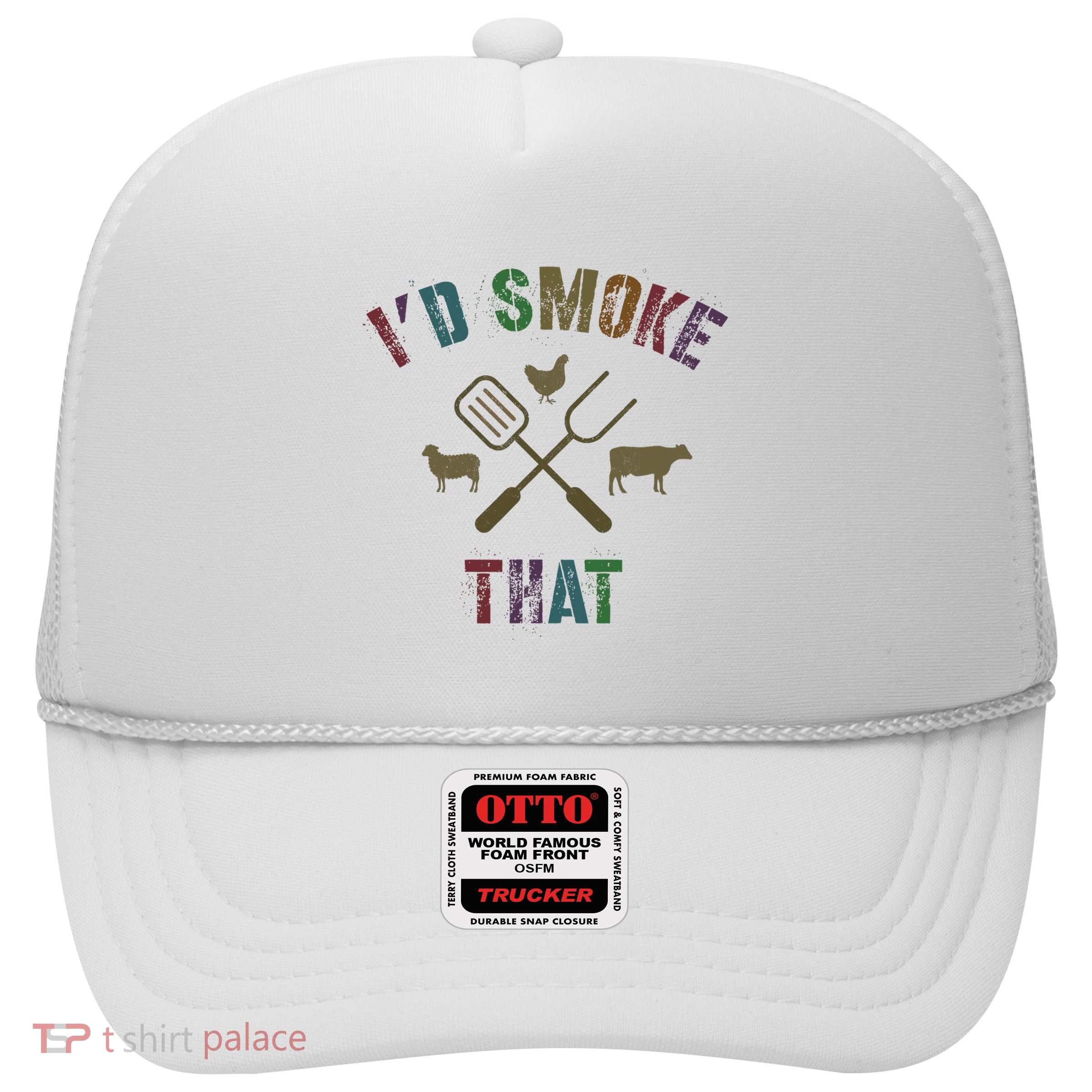 Funny Grilling ID Smoke That Grill Daddy Pit Meat Squad Trucker Hat
