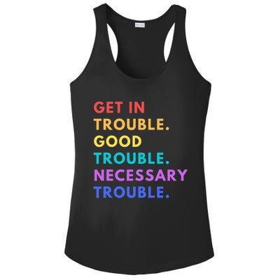 Funny Get In Good Necessary Trouble Ladies PosiCharge Competitor Racerback Tank