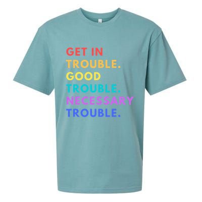 Funny Get In Good Necessary Trouble Sueded Cloud Jersey T-Shirt