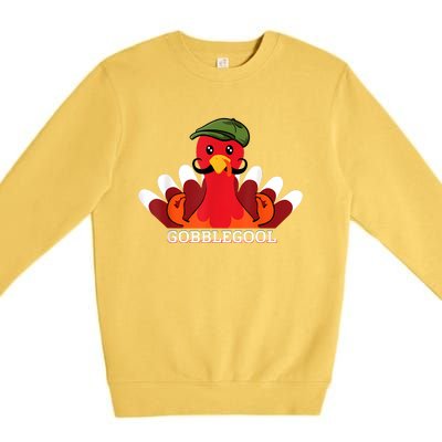 Funny Gobblegool Italian Gobble Turkey Day Fall Thanksgiving Premium Crewneck Sweatshirt