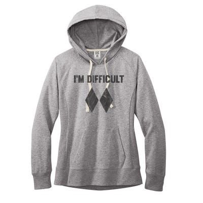 Funny Gift Im Difficult Double Black Diamond Ski Snowboard Women's Fleece Hoodie