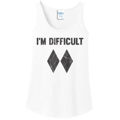 Funny Gift Im Difficult Double Black Diamond Ski Snowboard Ladies Essential Tank