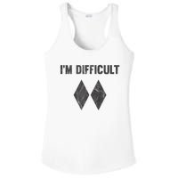 Funny Gift Im Difficult Double Black Diamond Ski Snowboard Ladies PosiCharge Competitor Racerback Tank