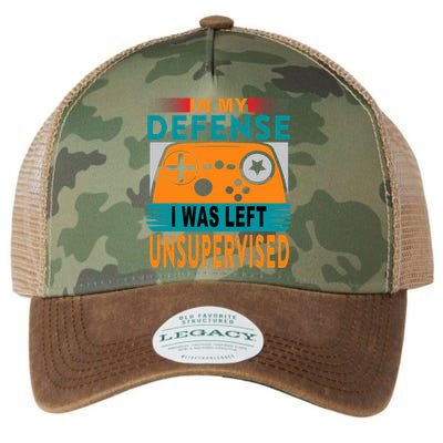 Funny Gamer I Was Left Unsupervised Legacy Tie Dye Trucker Hat