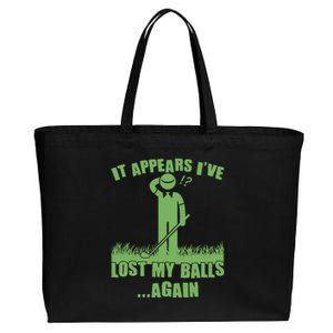 Funny Golf It Appears Ive Lost My Balls Again Cotton Canvas Jumbo Tote