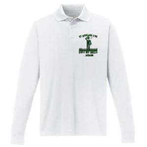 Funny Golf It Appears Ive Lost My Balls Again Performance Long Sleeve Polo