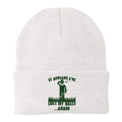 Funny Golf It Appears Ive Lost My Balls Again Knit Cap Winter Beanie